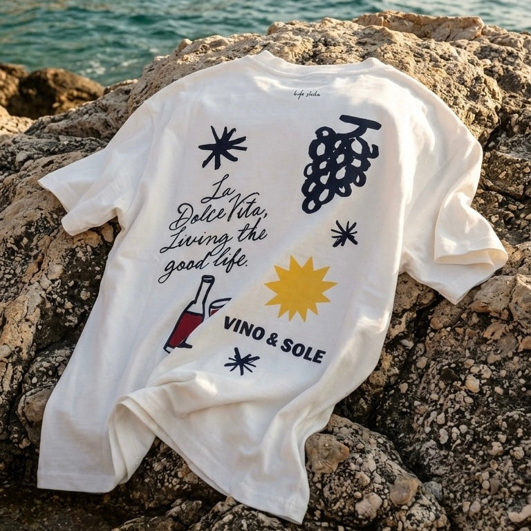 Island Aperitivo, Oversize Baskılı Tişört